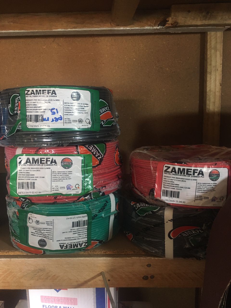 Zamefa PVC Insulated Wire Assorted Sizes